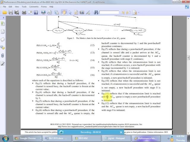 IEEE 2015 NS2 PERFORMANCE MODELING AND ANALYSIS OF THE IEEE 802.11P EDCA MECHANISM FOR VANET