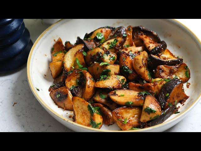 Sautéed King Oyster Mushrooms | Easy Side Dish