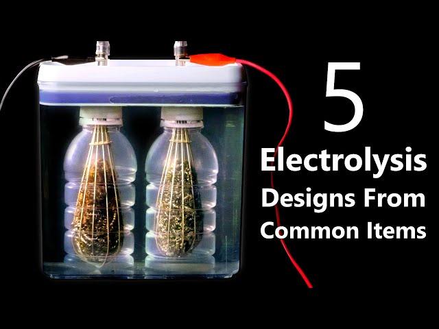 DIY Hydrogen/Oxygen Generators From Grocery Store Items (HHO Fuel Cells & Split Cell Electrolysis)