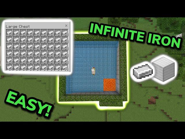 EASIEST 1.21 IRON FARM TUTORIAL in Minecraft Bedrock (MCPE/Xbox/PS/Switch/PC)