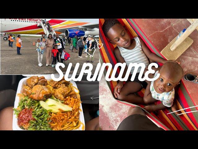 OP VAKANTIE NAAR SURINAME| LEKKER ETENEERSTE VLOG #vlog 1   JUST. YATELE