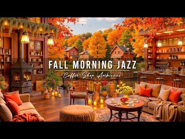 Warm Fall Morning Jazz  Outdoor Cafe Ambience with Smooth Jazz Instrumental Music for Work, Unwind