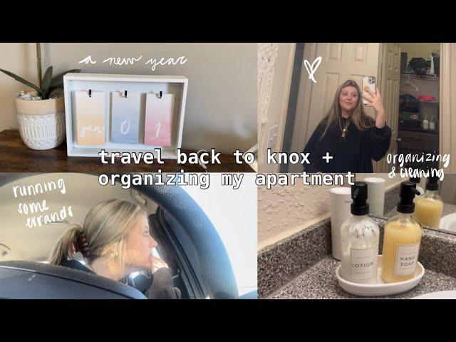 travel home vlog: driving back to college and unpacking/organizing my apartment