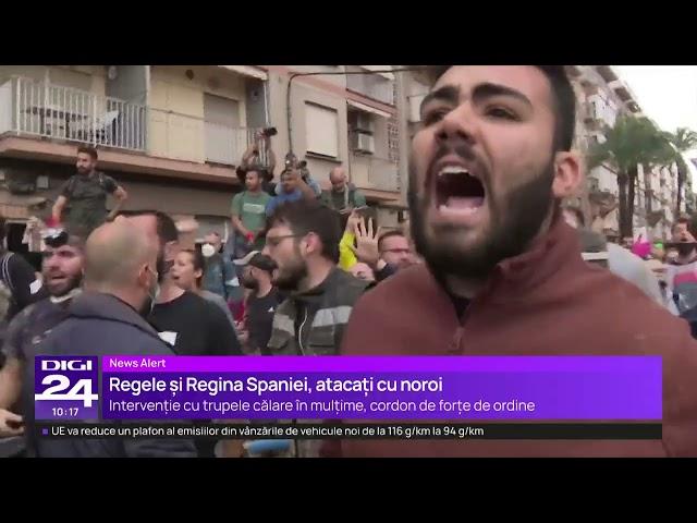 Revoltă în Spania. Oamenii au aruncat cu noroi și lemne spre regele Felipe