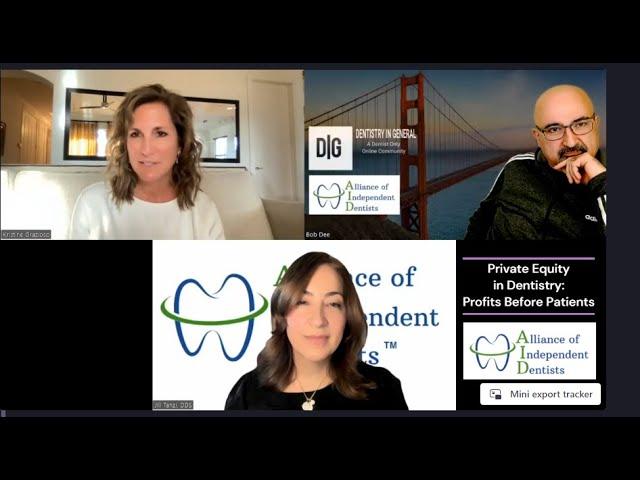 Dentistry in General Presents: Alliance of Independent Dentists Dr. Jill Tanzi Dr. Kristine Grazioso