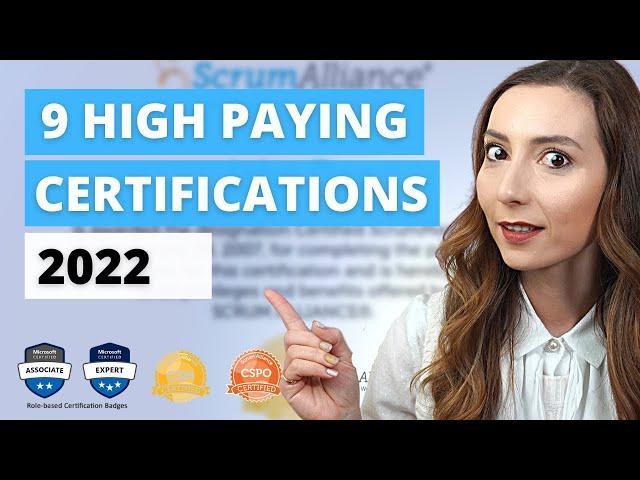 Top 9 HIGH PAYING Job Certifications To Make MORE MONEY in 2024