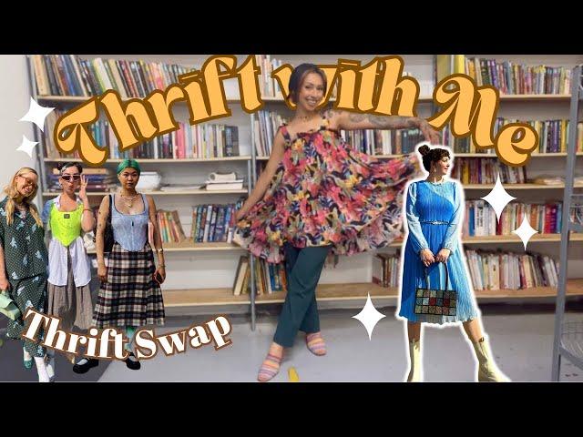 THRIFT SWAP w/ Kathleen Illustrated #thriftwithme #thriftedfashion #thriftswap