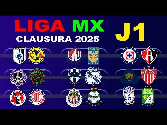 FECHAS, HORARIOS Y CANALES PARA LA JORNADA 1 DE LA LIGA MX CLAUSURA 2025