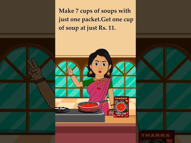 Bitto Bua goes to the restaurant. Making tomato soup? @THARRAbeverages  #2dcartoon #2danimation