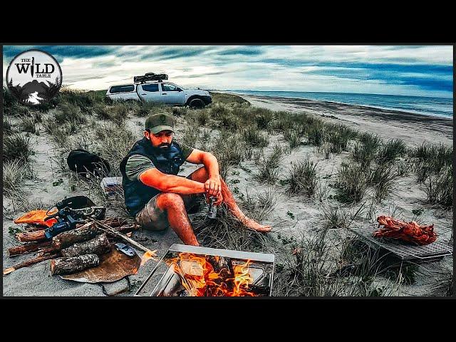 FISHING COOKING AND CAMPING ON THE BEACH