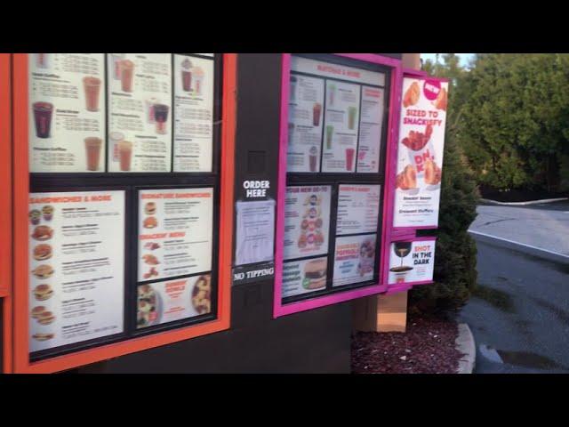 Walking Through A Dunkin’ Donuts Drive-Thru