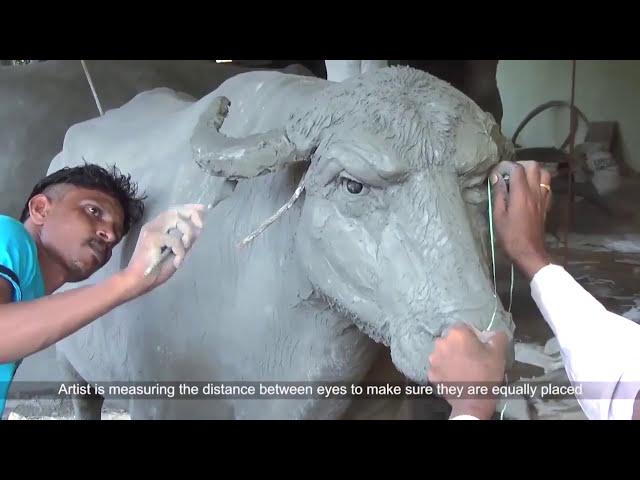 Contemporary Cement Sculpting Camp, Karnataka - Kambala Sculpture