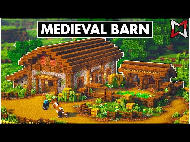 Minecraft ► Medieval Barn With Animal Stables Tutorial (EASY)