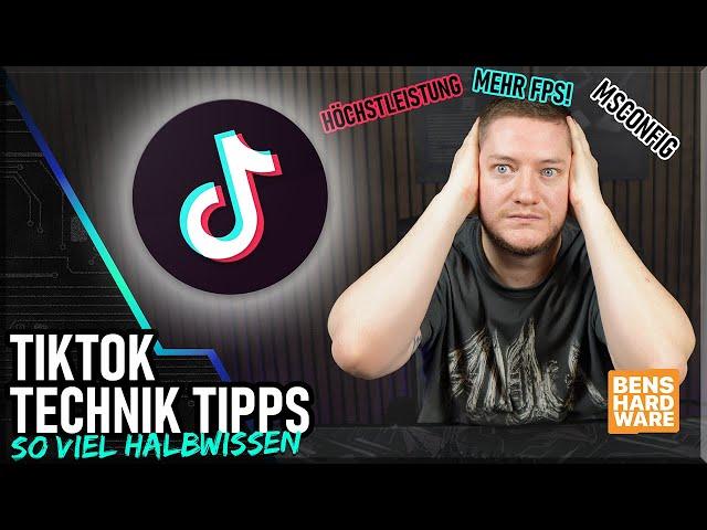 MISINFORMATION, IGNORANCE and ABSURD TIPS for MORE FPS! I react to HARDWARE TIKTOKS!