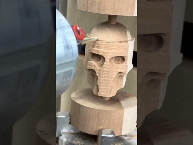 Skull on the Onefinity CNC 4th Axis Rotary.