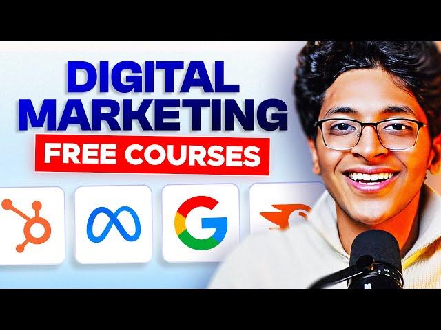 Learn DIGITAL MARKETING For FREE! [Free Courses with Certificates] | Digital Marketing Courses 2024