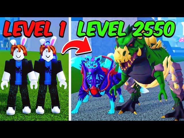 Noob To MAX LEVEL With KITSUNE and T-REX in Blox Fruits [FULL MOVIE]