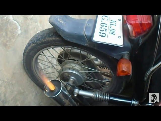 Hero Honda Splendor- Natural SILENCER FLAMES | Kerosene in Petrol