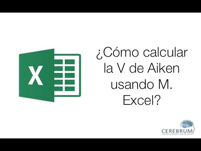 #investigatips 2 | Calcular la V de Aiken con Excel