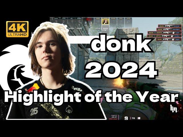 donk | Highlight of the Year 2024 | POV Highlight in donk's Res + Crosshair | CS2