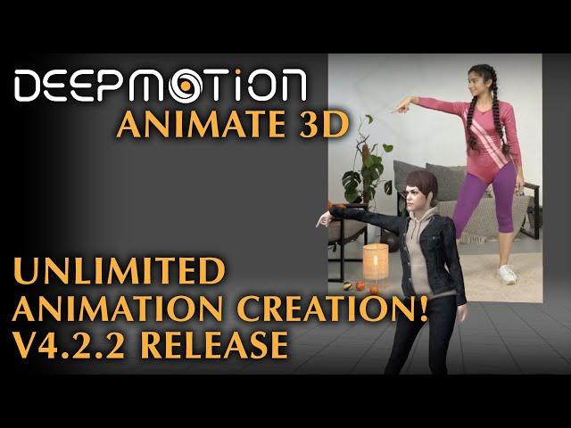 DeepMotion: Create UNLIMITED Animations! | Trim & Crop Tool | V4.2.2 Release