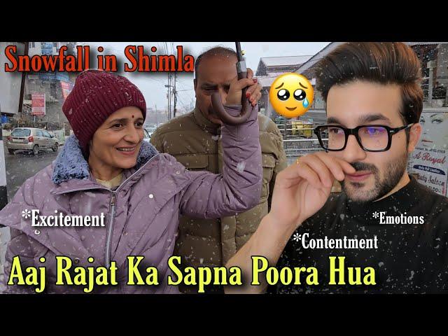 Aaj Rajat Ka Sapna Poora Ho Gaya || Snowfall In Shimla || Jyotika and Rajat