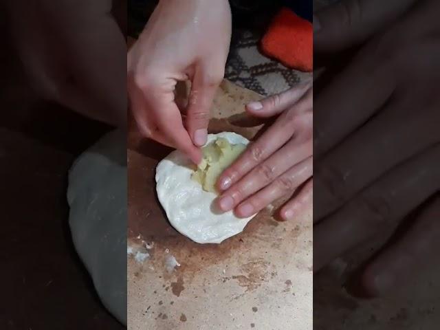 Cooking delicious potato pies! #cooking #shorts