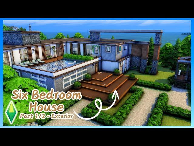 Sims 4: Six Bedroom House / Part 1/2- Exterior / speed build [No CC]