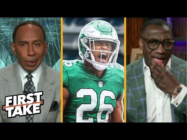 FIRST TAKE | "Saquon Barkley is terror of opposing defenses!" - Stephen A. on Eagles beat Jaguars