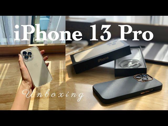 UNBOXING   iPhone 13 Pro Gold + Accessories + Camera test 