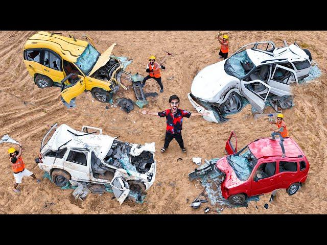 Breaking 4 Cars in 7 Minutes Challenge- गाडी तोड़ो लाखो रुपये जीतो | Winner Gets ₹100000