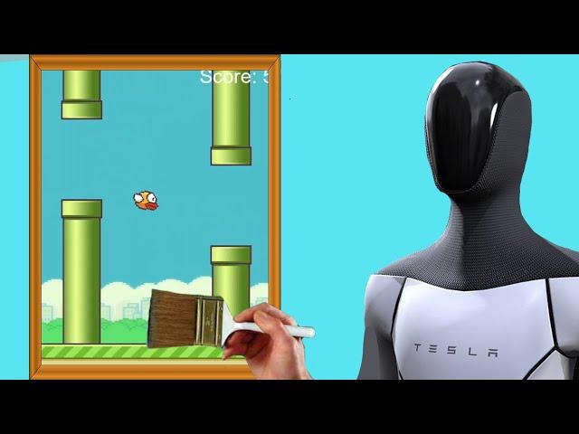 AI draws and plays Flappy Bird