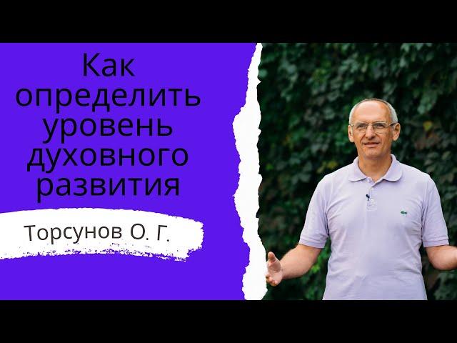 Как определить уровень духовного развития. Торсунов лекции