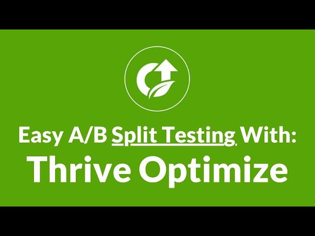 How To A/B Split Test With Thrive Optimize - Real Example - MichaelPitluk.com