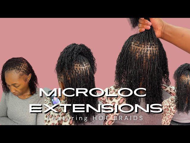 Microlocs on Short Hair | Microloc Extensions Tutorial