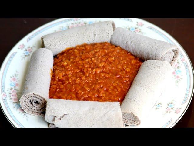 ጣፋጭ ቆንጆና ጤናማ የምስር ወጥ አሰራር ዘዴ ||Ethiopian Food || How to cook Misir wot easily