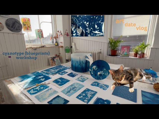 Art date vlog - taking day off to make cyanotype printing in Newhaven