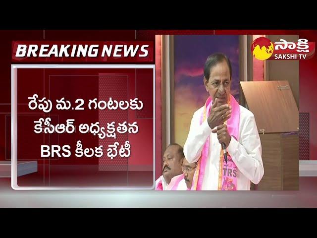 CM KCR Key Meeting With BRS Leaders Over Karnataka Election Result @SakshiTV