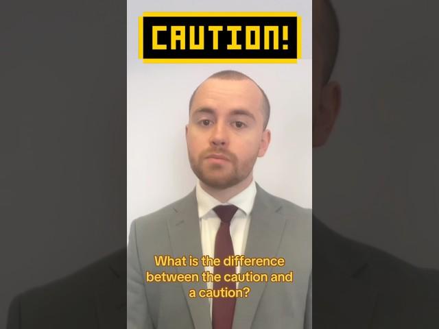 The caution vs a caution - what is the difference? #police #solicitor #advice #caution #shorts