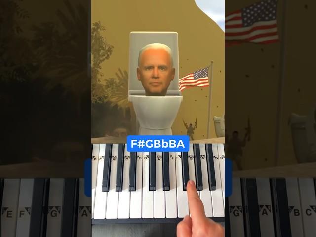 america Toilet Meme Song  Piano Tutorial