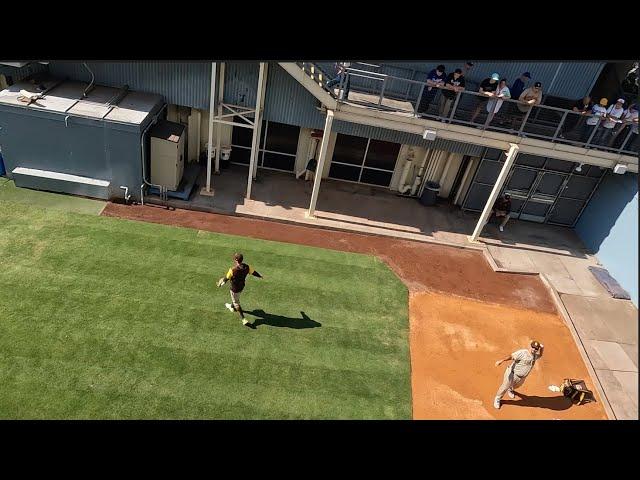 Stadium club at Dodger Stadium, and catching a ball from lodge level!