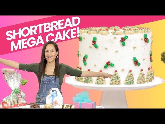 Turning this SHORTBREAD MEGA CAKE into mini CAKE GIFTS for Christmas! | How to Cake It With Yolanda