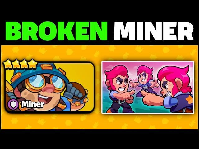 Maxed Miner is BROKEN in Doppelganger! | Squad Busters