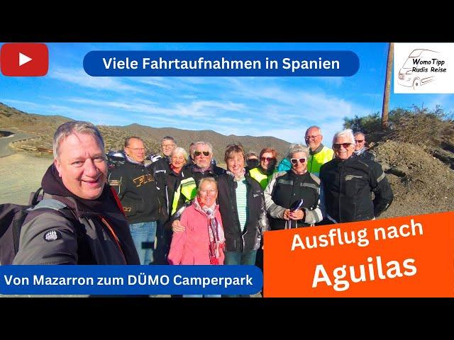 Motorradausfahrt acht Zweiräder von Mazarron nach Aguilas in Spanien DÜMO Park viele Fahrtszenen