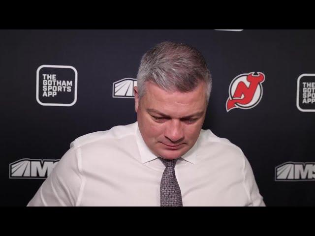 Sheldon Keefe's pre-game comments before Devils at San Jose