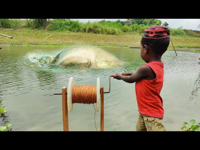 Best Hook fishing 2022|Little Boy hunting fish by fish hook From beautiful naturePart-41