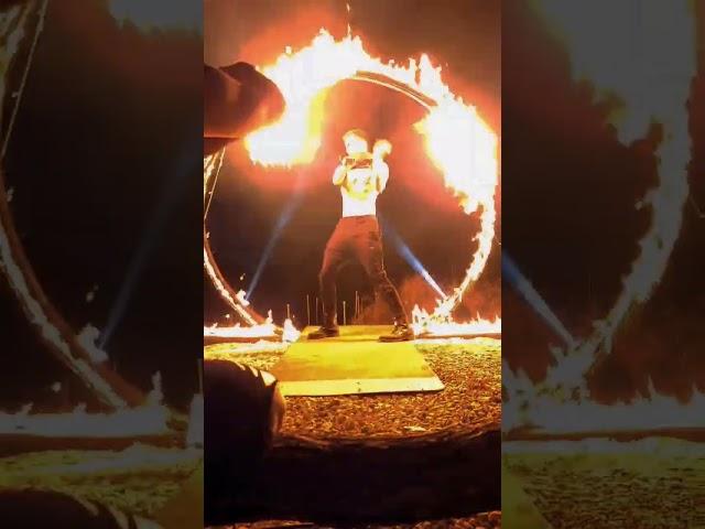 Giant fire poi are too bright for my camera