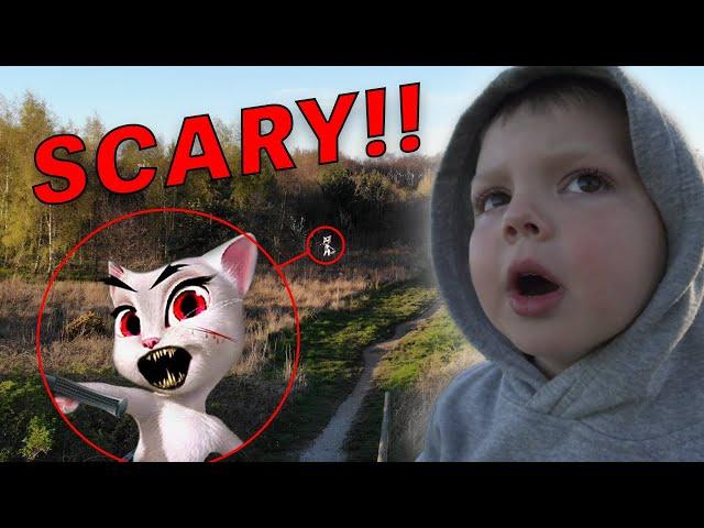 DRONE CATCHES TALKING ANGELA ! SHE CRASHED OUR DRONE!!!