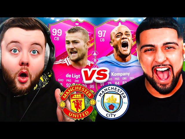 Using The BEST PAST & PRESENT MAN UNITED VS MAN CITY TEAM CHALLENGE!