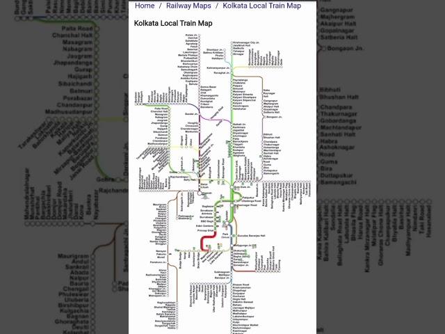 all West Bengal railway route map